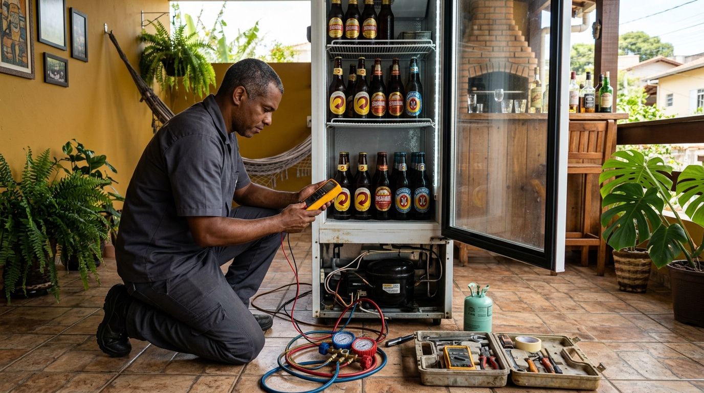 Manutenção da placa eletrônica de cervejeira no Sudoeste I, Brasília‑DF